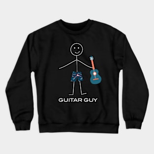 Funny Mens Guitar Guy Crewneck Sweatshirt